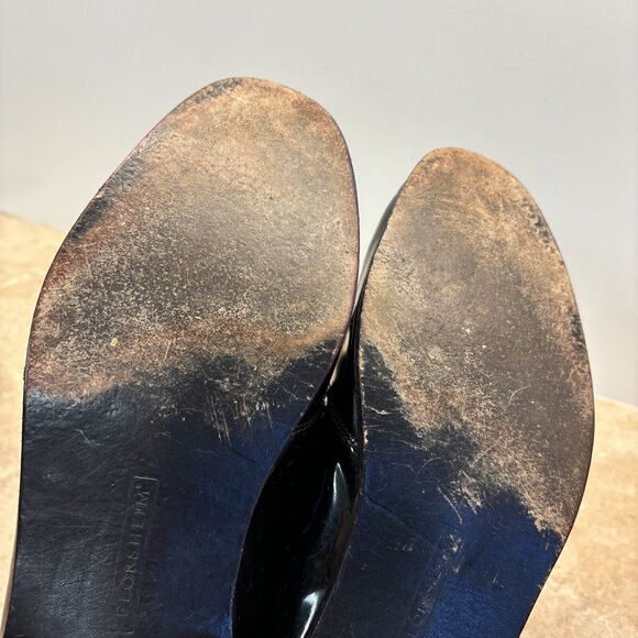 Florsheim Shoes Men 38 Penny Loafers Slip On Flats 449705 Black Patent Leather - Picture 8 of 10